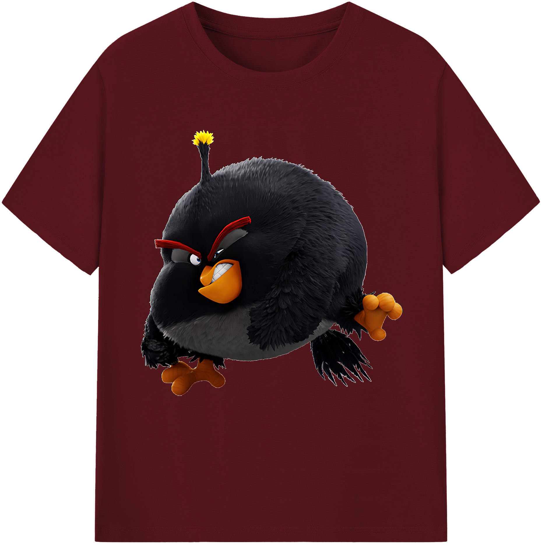 （画像用） Angry Birds アングリーバード 綿100％半袖Tシャツ（フロントプリント）